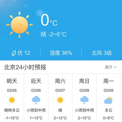北京天气预报今天明天（北京天气预报今天明天查询）
