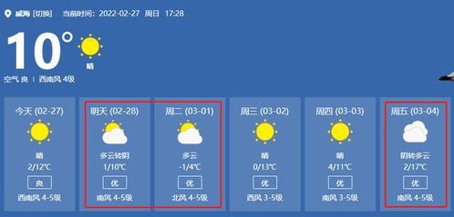威海天气预报最新15天（青岛威海天气预报15天查询）