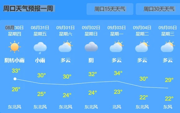 包含周口天气预报15天查询的词条