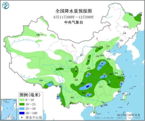 中央气象台1一7天降水量预报（中央气象台1一7天降水量预报图）