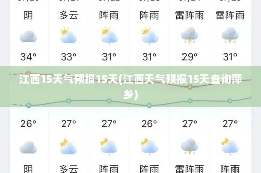 江西天气预报15天准确一览表(江西天气预报15天准确一览表江西泰和天气e) 江西天气预报15天准确一览表(江西天气预报15天准确一览表江西泰和天气e)